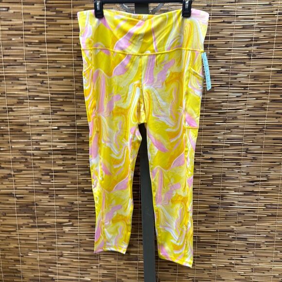 ID Ideology Compression Watercolor Whirl 7/8 Leggings, Regular & Petite Sizes, C - Picture 2 of 3